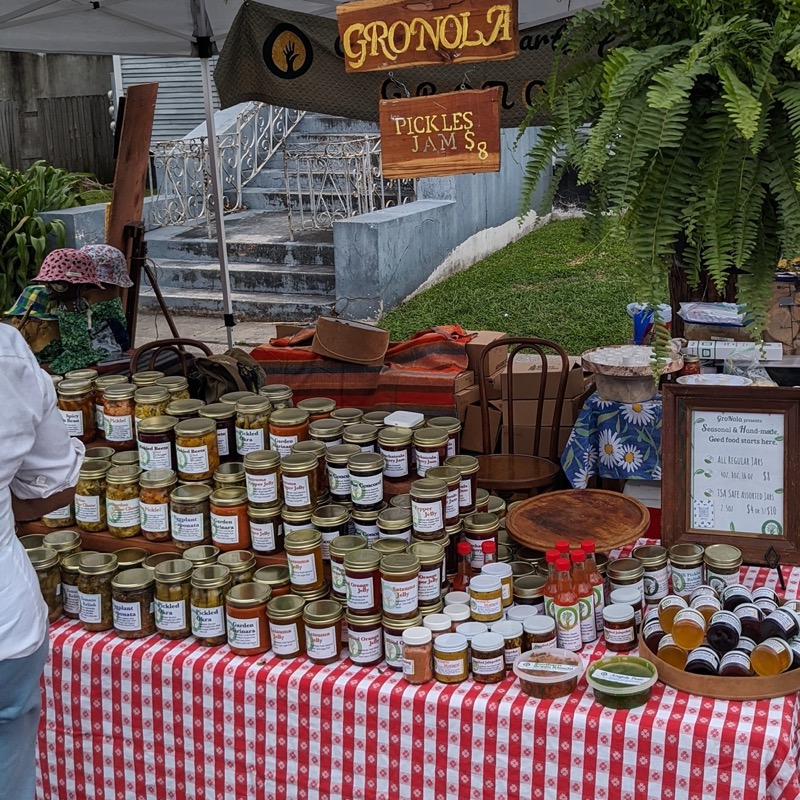 The GroNola booth at a Freret Market